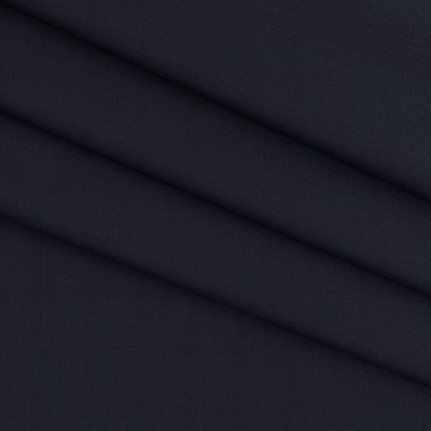 Trouser Fabric Gr Gwalior Poly Viscose Broad Check Colour Dark Blue